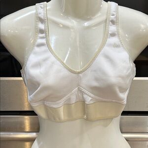 Jockey White and Cream Sports Bra with Sweat Band